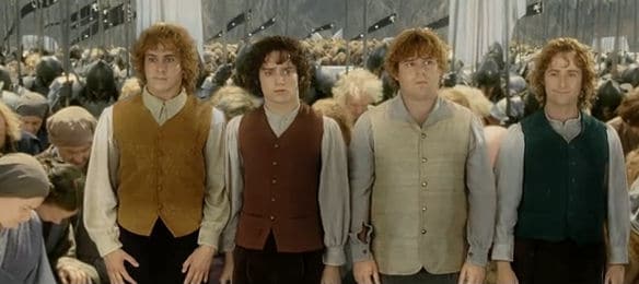 Merry, Frodo, Sam und Pippin